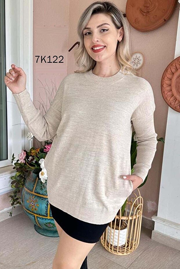Pocketed Knitwear Blouse 7K122