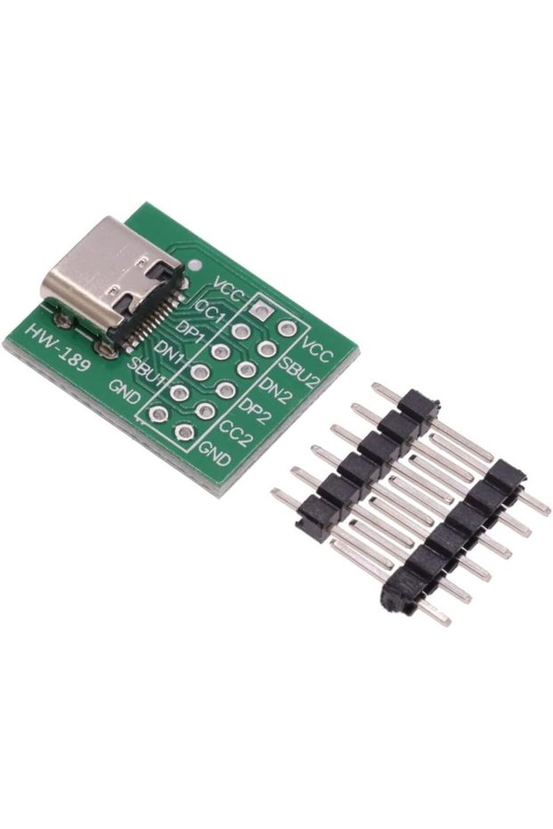 10 قطع موصل USB من النوع C إلى لوحة اختبار PCB DIP، محول رأس دبوس أنثوي DIP للحام