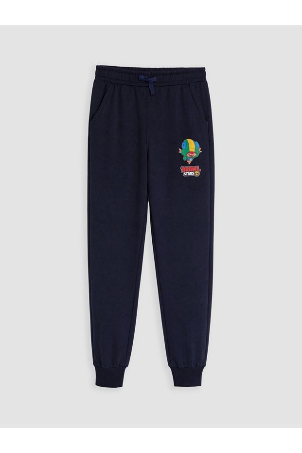 Navy Blue Brawl Stars Printed Boys Jogger Sweatpants