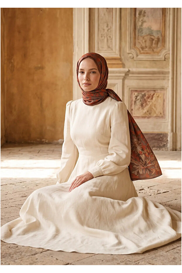 Patterned Silk Shawl (70% Modal, 30% Silk)