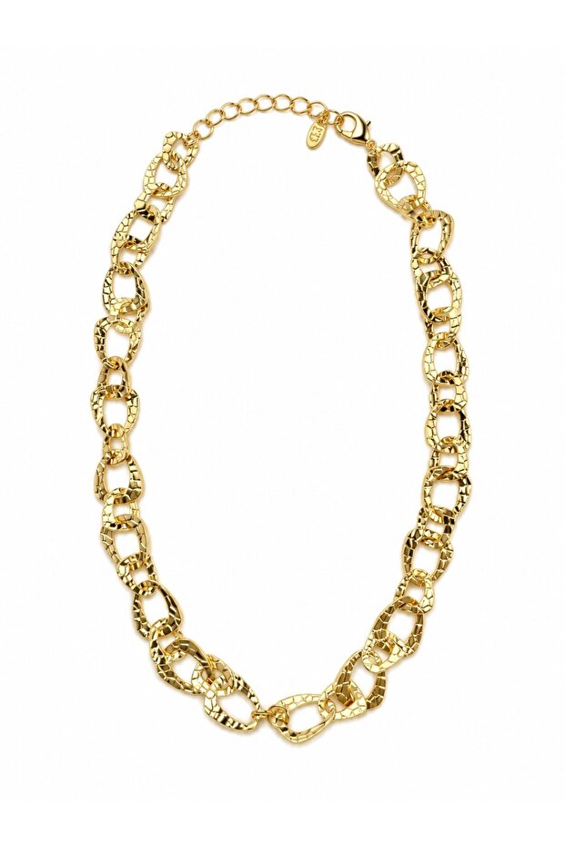Geometric Plate Row Gold Necklace