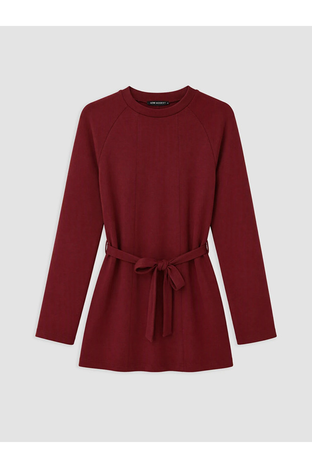 Burgundy Soft Touch Women's Sweatshirt Tunic
