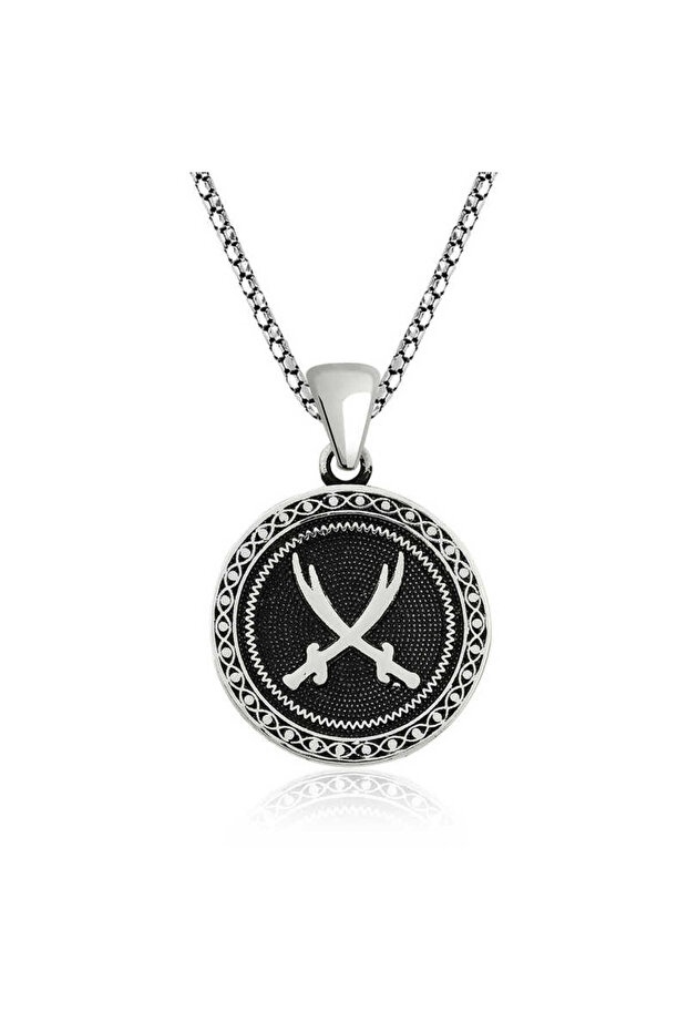 ​ Silver Zulfiqar Sword Patterned Necklace