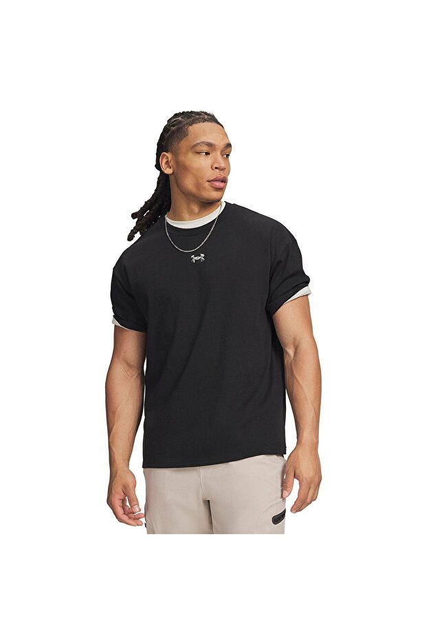 6013618 Heavyweight Metal Logo Men's Black T-Shirt