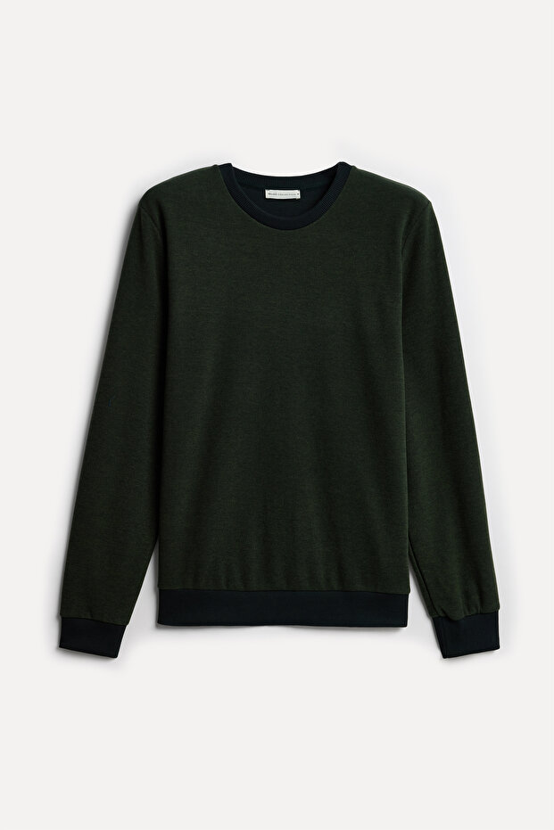 Men's Khaki Mulineli Crew Neck Sweatshirt
