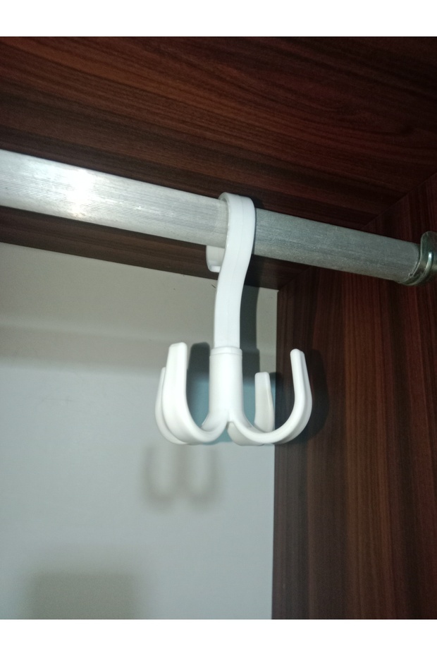 2 Pieces Swivel Hanger 360 ° Accessory Hanger White