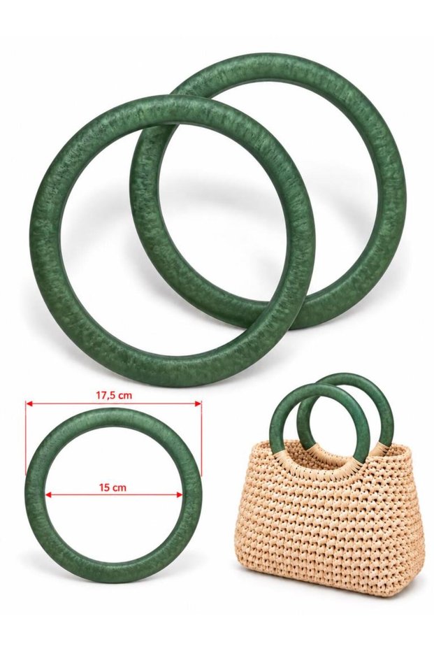 Green Acrylic Look Bag Handle Round Model