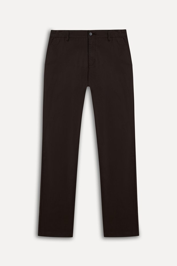 Men's Brown Straight Fit Chino Pants