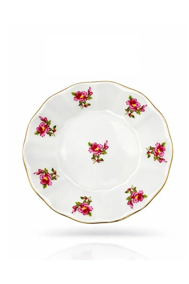 Gülriz Pink Floral Tea Plate Single