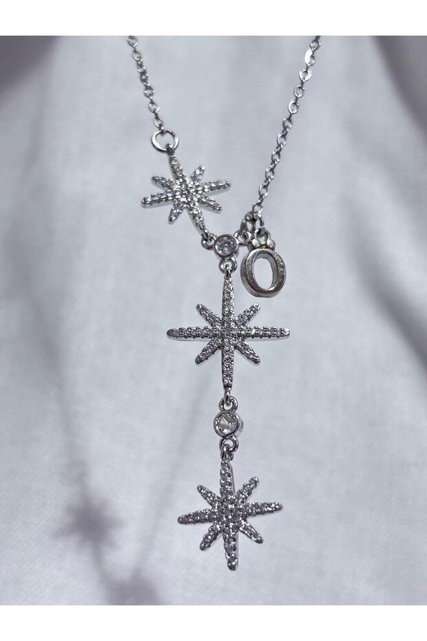 316L Steel Polar Star Female Y Model Necklace with Letter O