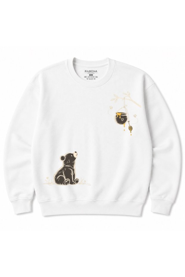 Honey Dream Little Bear Nature Graphic Sweatshirt