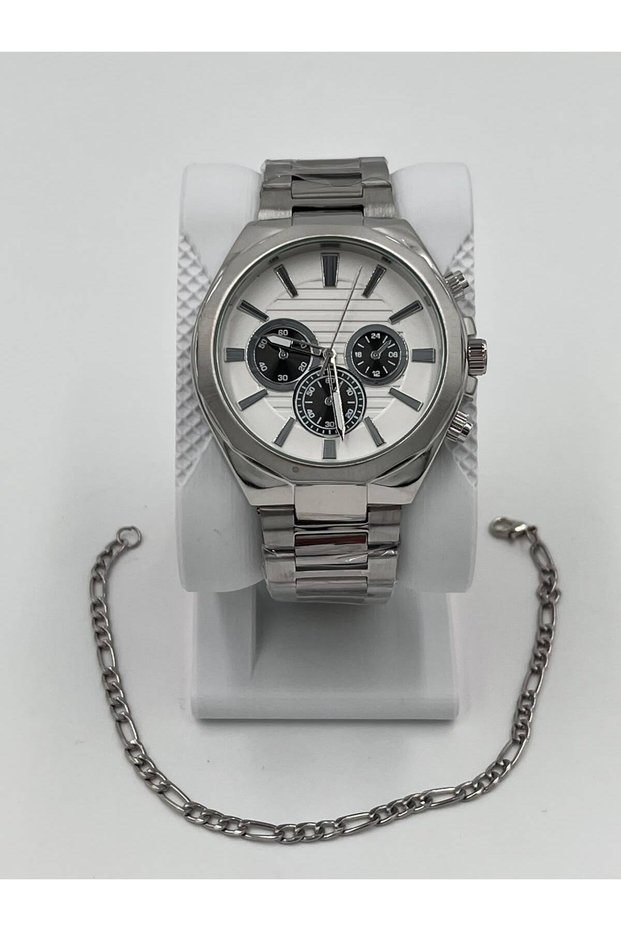 Men's Steel Cord Wristwatch Colorful Dial Stylish Sports Watch + Bracelet Gift Frn52