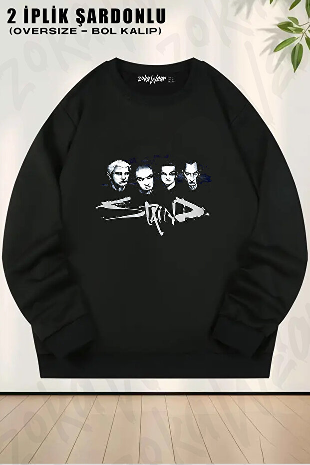 Band Staind Printed Crew Neck Sweatshirt