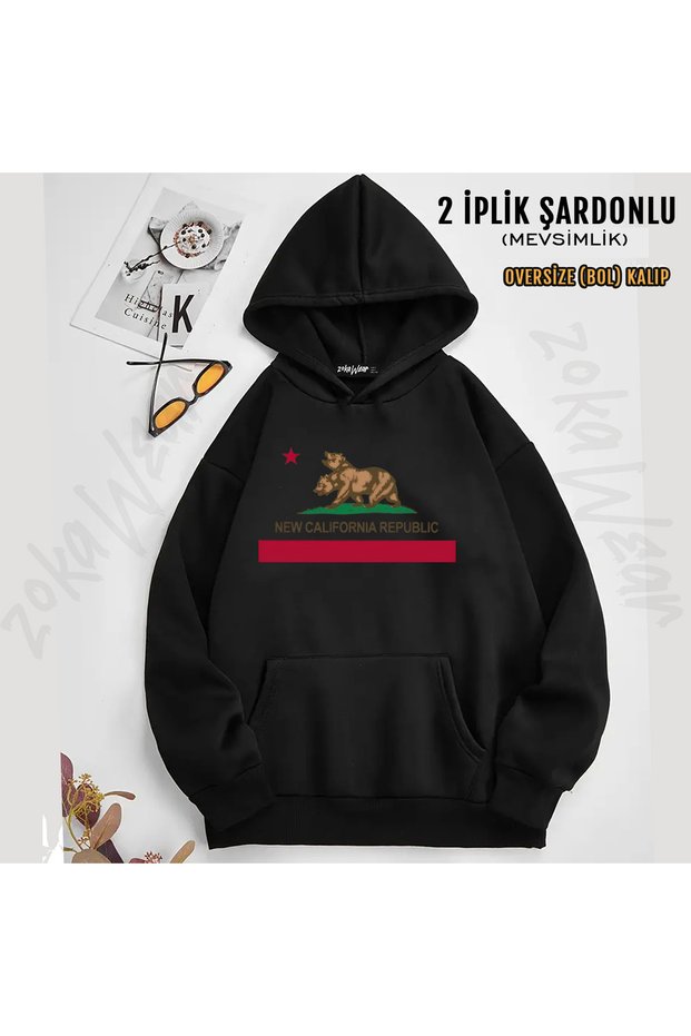 Fallout Design Printed Hooded Sweatshirt