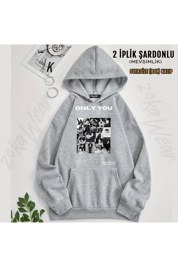 Jungkook Designed Printed Hooded Sweatshirt
