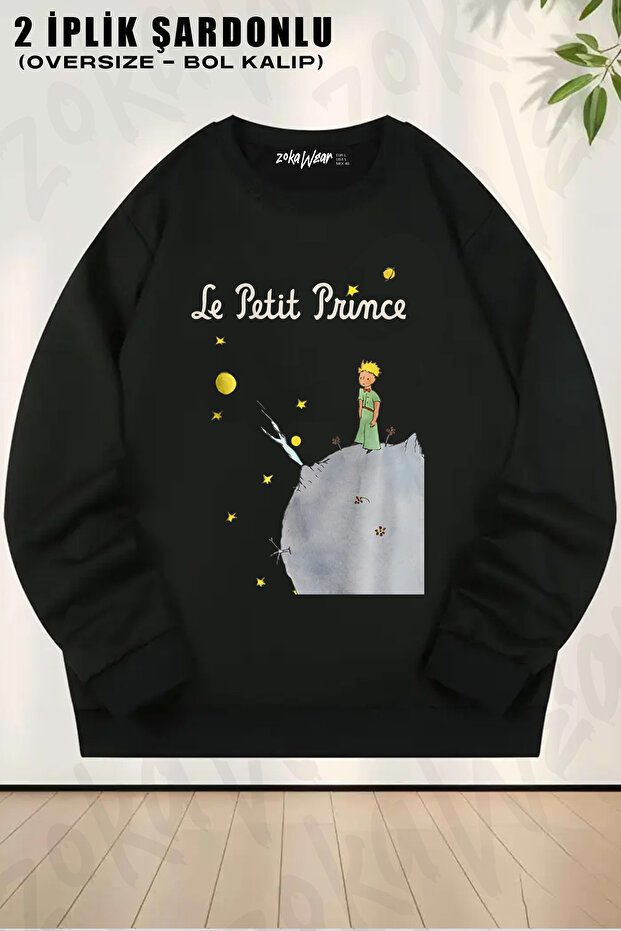 Cover Le Petit Prince the Little Prince Printed Crew Neck Sweatshirt