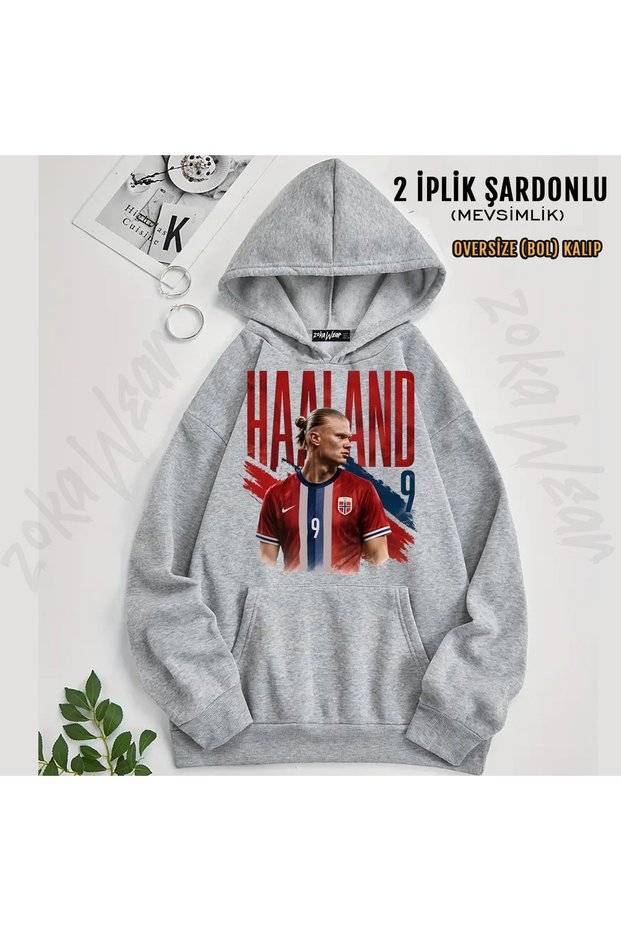 Erling Haaland Printed Hooded Sweatshirt