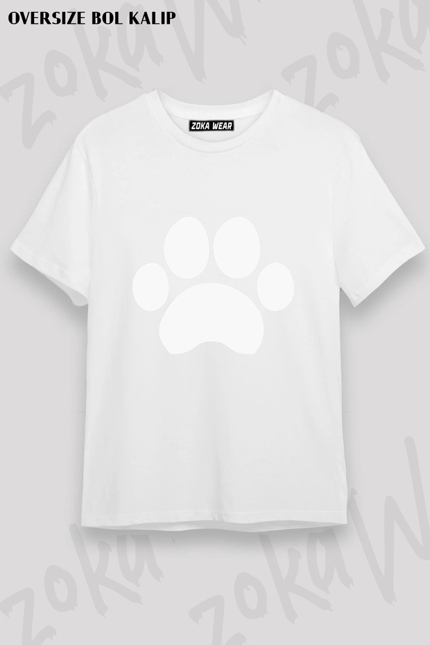 Pet Cat Paw Printed T-Shirt