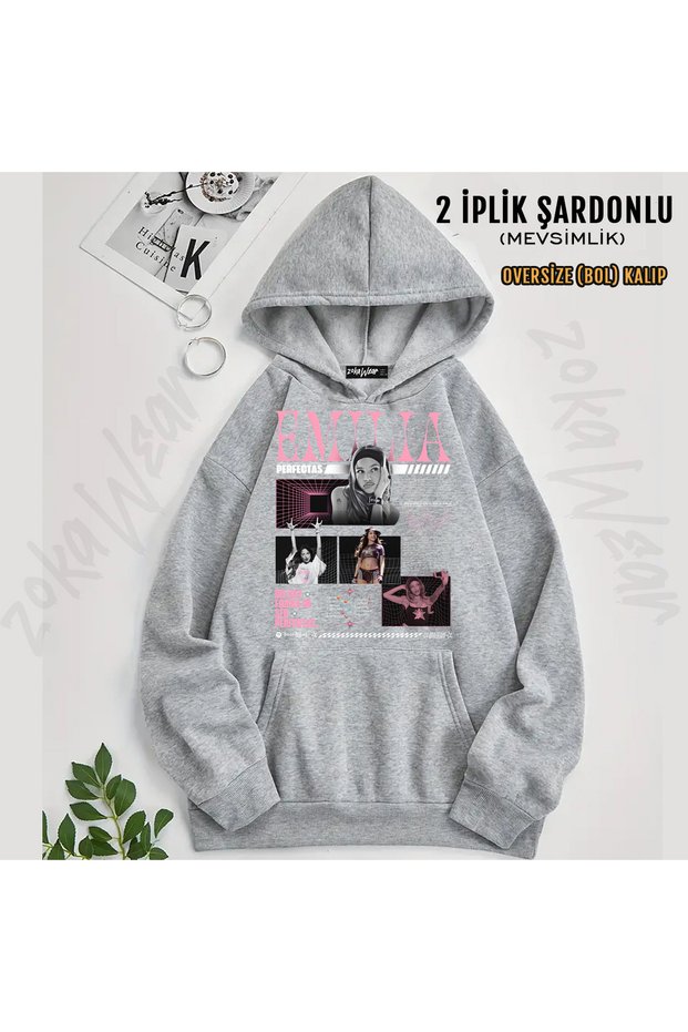 Emilia Mernes Unis Printed Hooded Sweatshirt