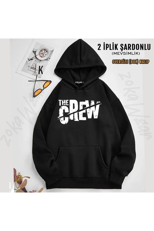 The Crew on Back Printed Hooded Sweatshirt