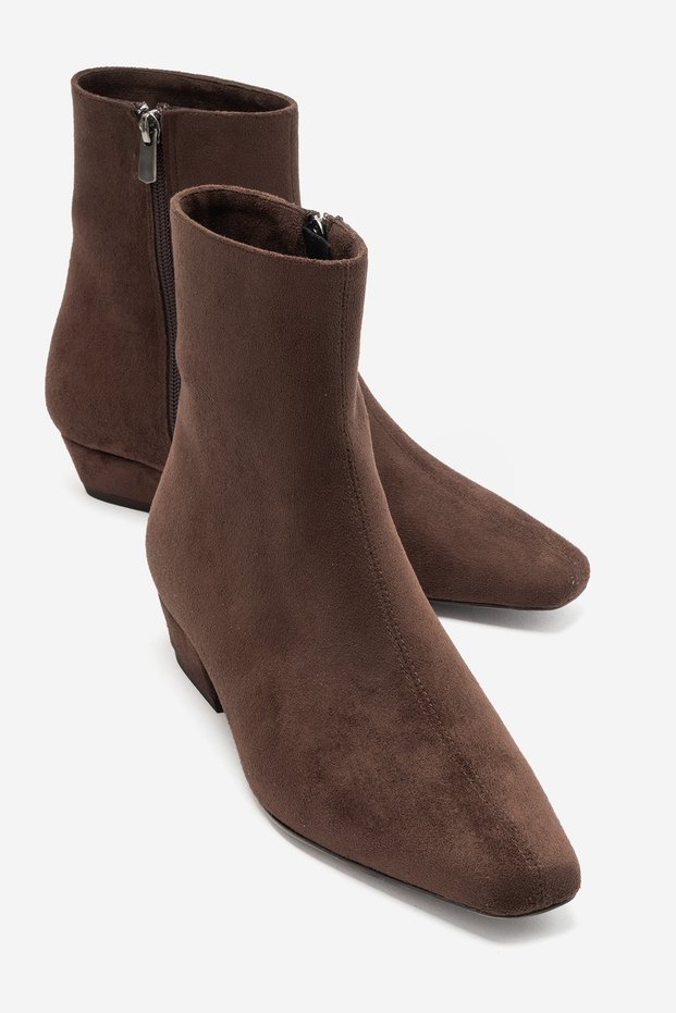 Ashley Brown Suede Women's Heeled Boots