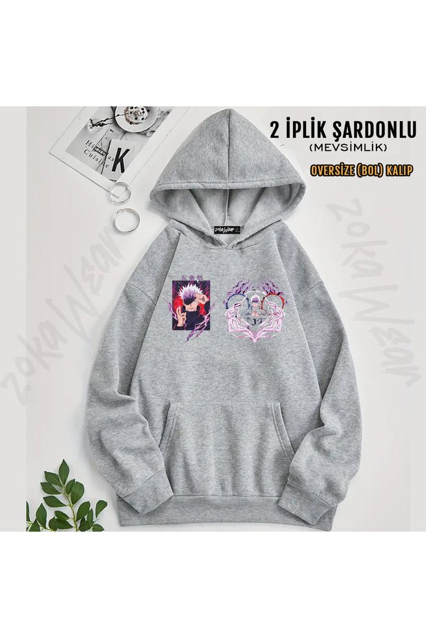 Jujutsu Kaisen Satoru Gojo Anime t Printed Hooded Sweatshirt