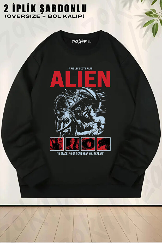 Alien Baskil Printed Crew Neck Sweatshirt