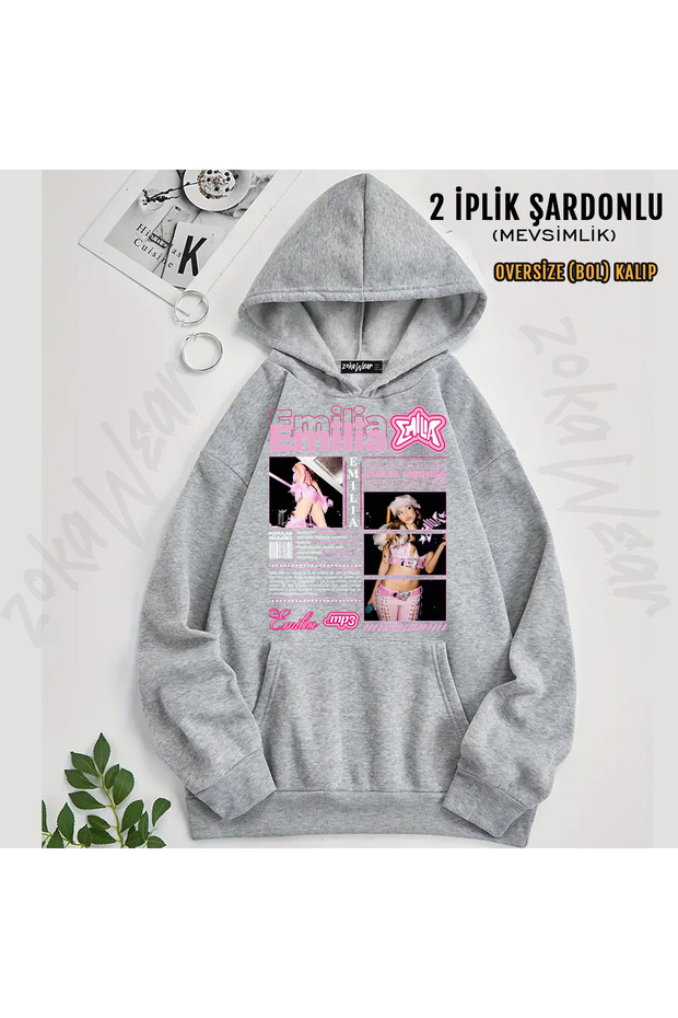 Emilia Mernes Printed Hooded Sweatshirt