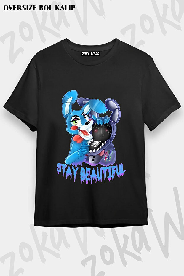 Five Nights at Freddy's Bonnie Bunnie Stay Beautiful Printed T-Shirt