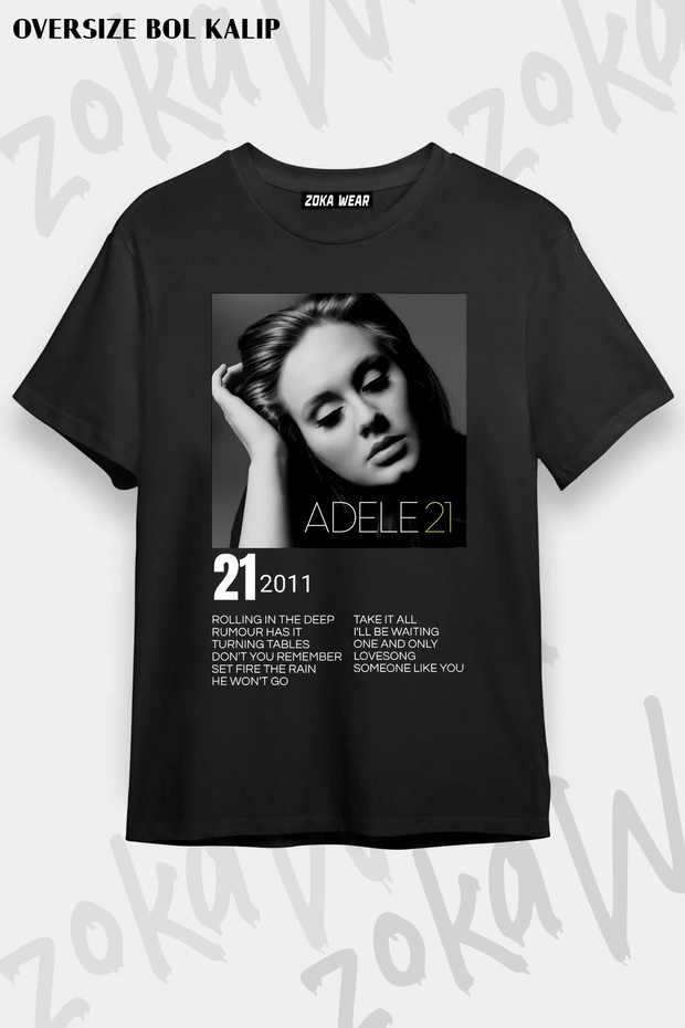 Adele 21 Album Cover Printed T-Shirt