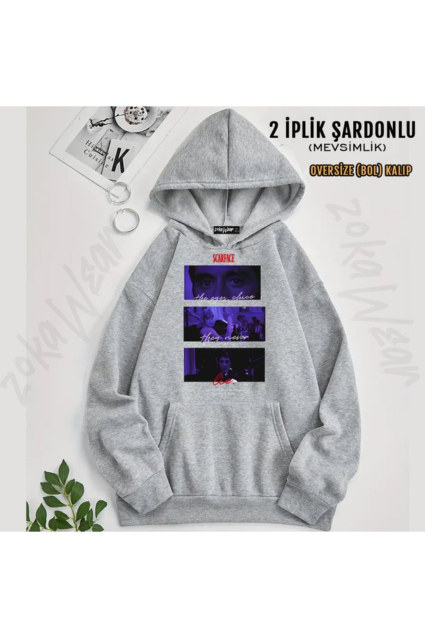 Scarface Tony Montana V2 Printed Hooded Sweatshirt