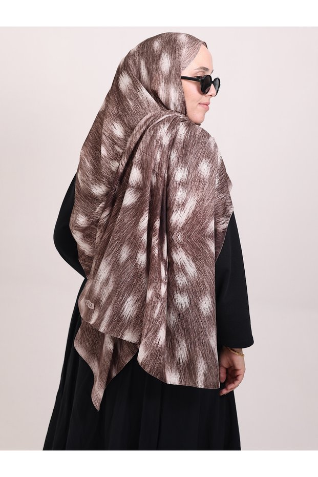 Ceylan Pattern Bambi Shawl - Brown & Stone