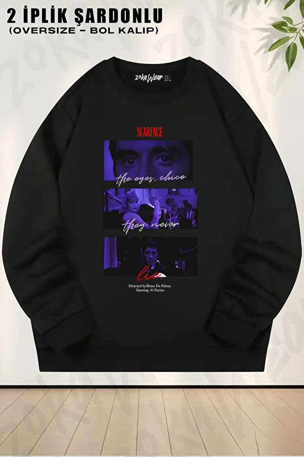Scarface Tony Montana V2 Printed Crew Neck Sweatshirt