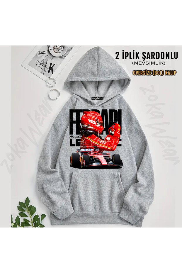 Charles Leclerc Printed Hooded Sweatshirt