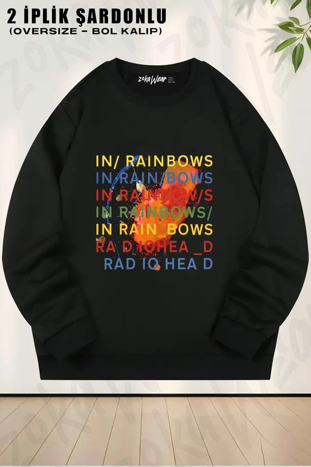Radiohead in Rainbows Rock Metal Music Band Printed Crew Neck Sweatshirt