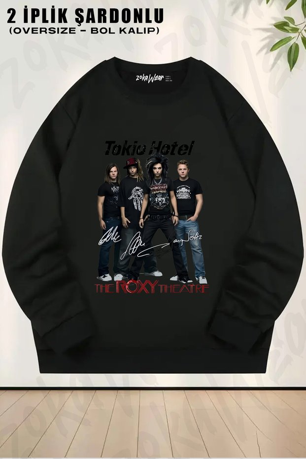 Tokio Hotel the Roxy Theater Printed Crew Neck Sweatshirt