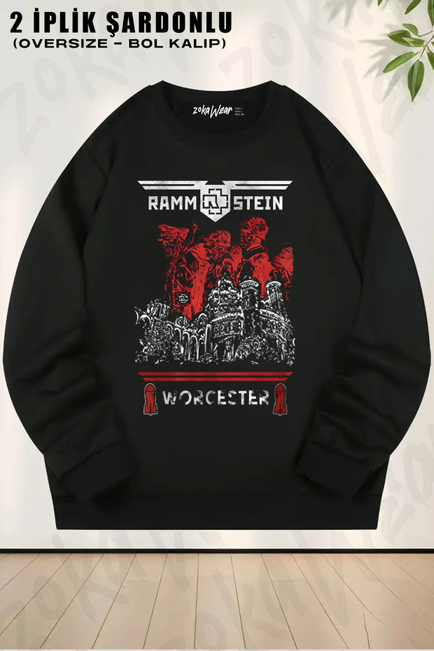 Worcester Music Rammstein Printed Crew Neck Sweatshirt