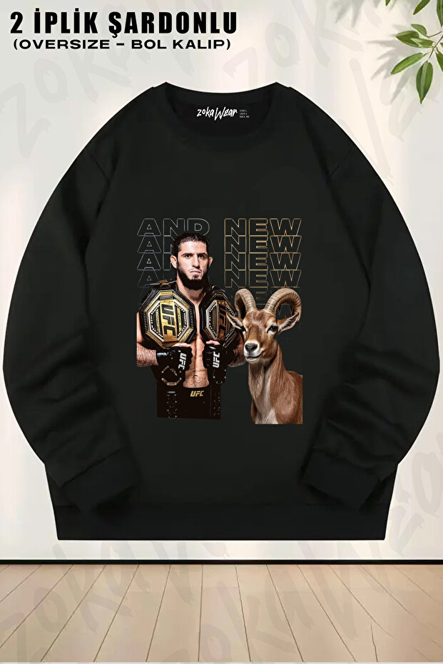 Islam Makhachev Printed Crew Neck Sweatshirt