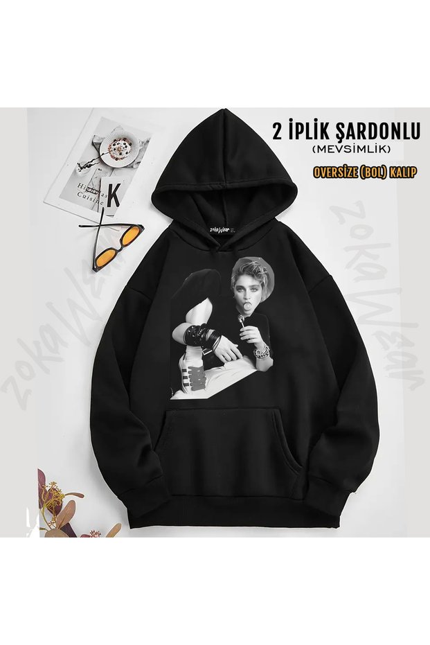 Madonna Unisex V2 Printed Hooded Sweatshirt