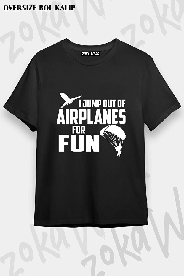 My Horses to Have Fun with Planes Printed T-Shirt