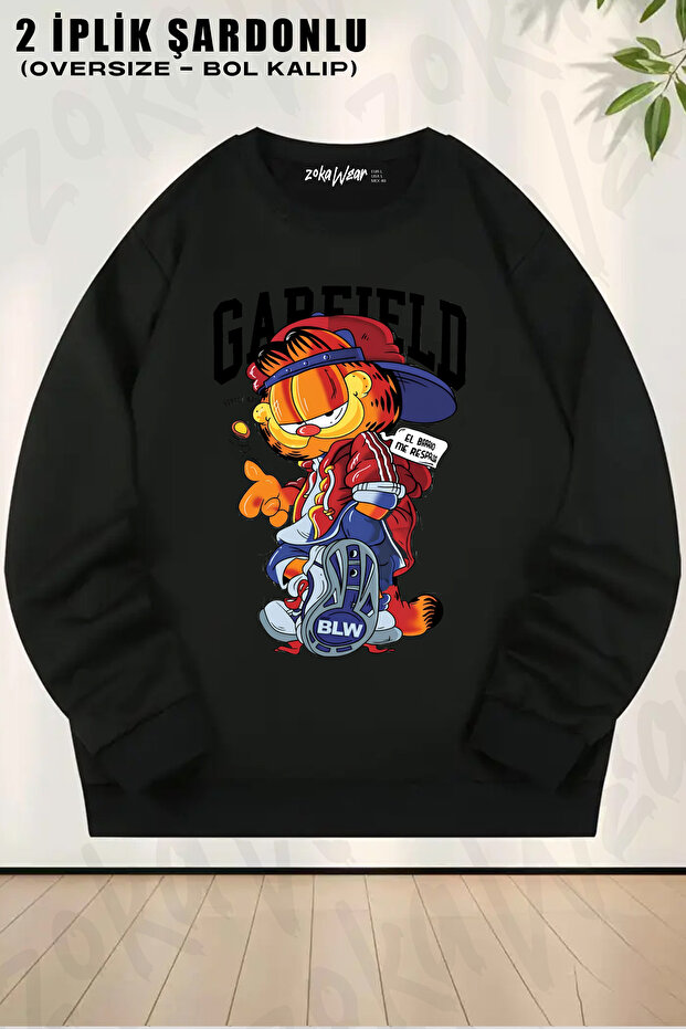 Garfield Printed Crew Neck Sweatshirt