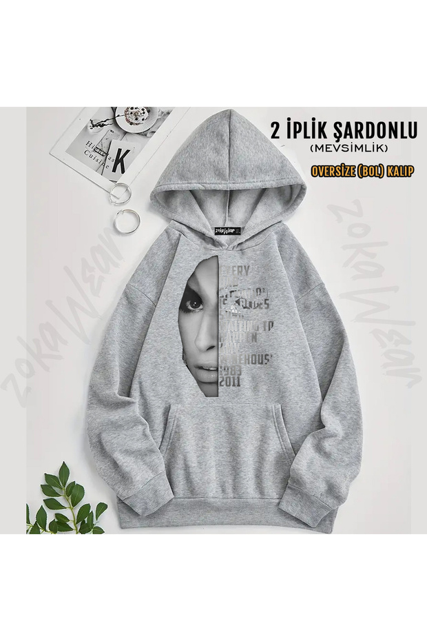 Blues Amy Winehouse Printed Hooded Sweatshirt