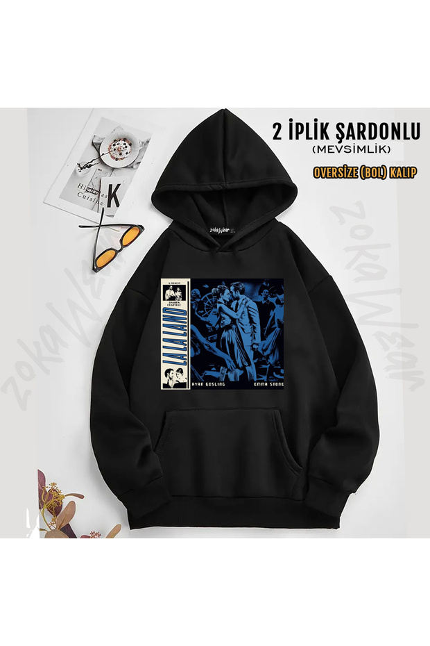 La La Land Printed Hooded Sweatshirt