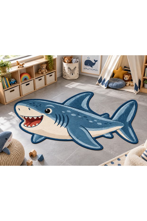 Eta T-Rex Dinosaur Pattern Modern Woven Base Decorative Carpet Eta4365
