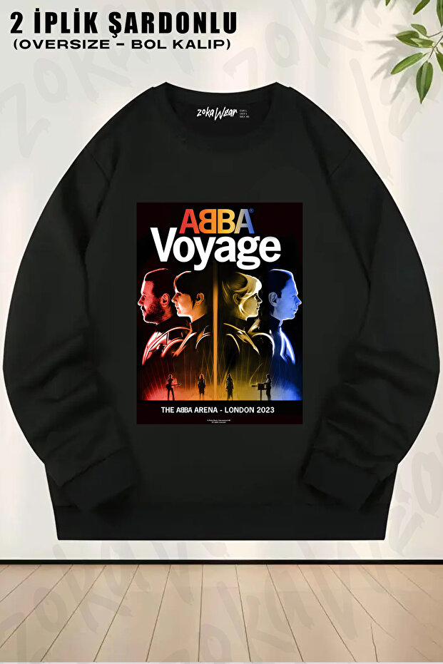 Abba Printed Crew Neck Sweatshirt