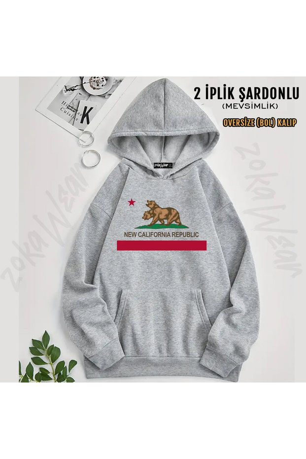 Fallout Design Printed Hooded Sweatshirt