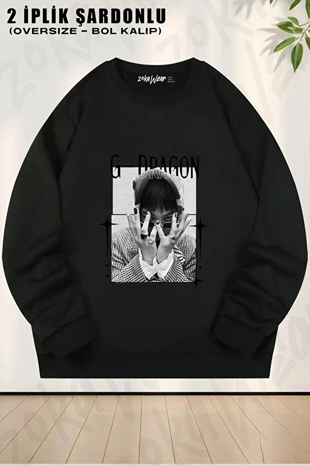 Rings G-Dragon Printed Crew Neck Sweatshirt