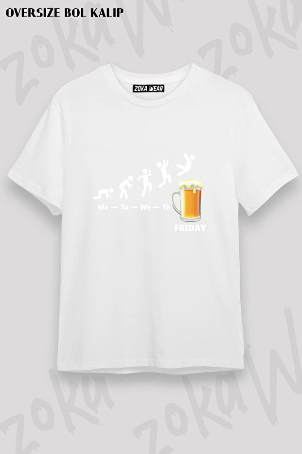 Beer Week Friday Weekend Beer Alcohol Weekend Vacation Printed T-Shirt