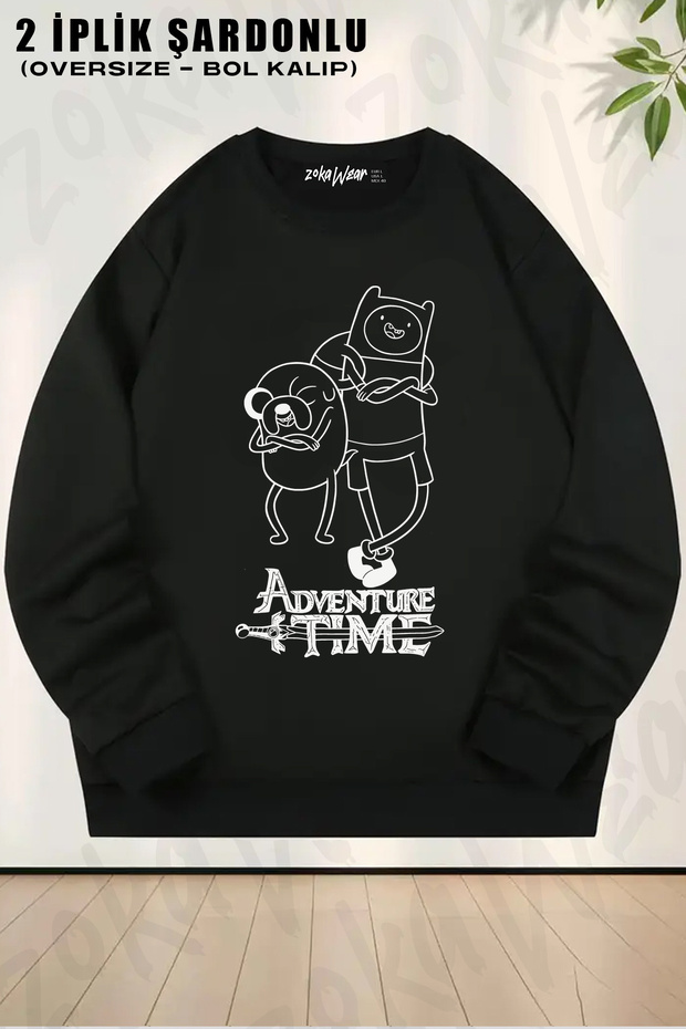 Adventure Time Printed Crew Neck Sweatshirt