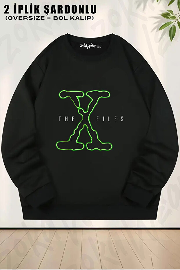 Old Logo the X Files Printed Crew Neck Sweatshirt